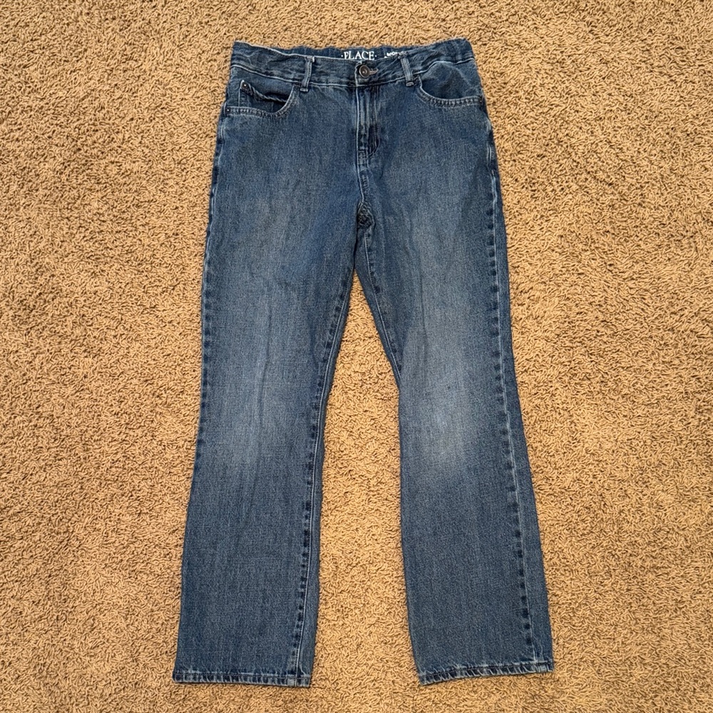 The Children's Place Classic bootcut Blue Jeans with adjustable waistband